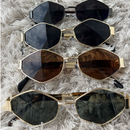 Óculos de Sol Retrô da moda Fashion UV400 Haste Dourada